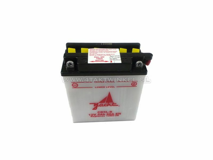 Batterie 12 volts 5 amp&egrave;res, CB5L-B, convient pour C90 avec d&eacute;marreur