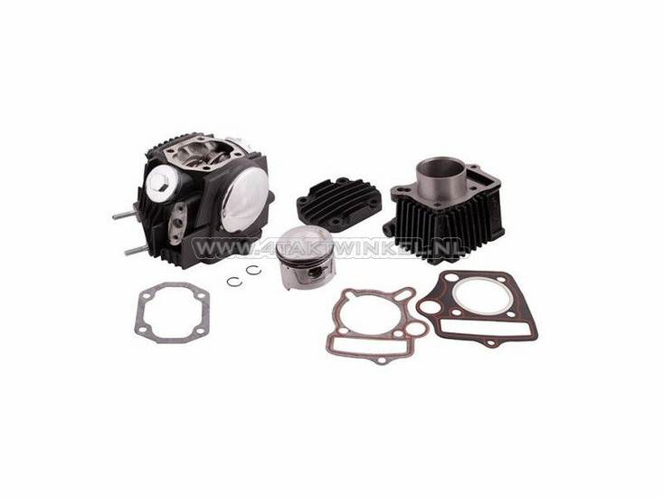 Kit de cylindre, avec piston et joint et culasse 70cc, AGM, Hanway, Skyteam, avec connexion EGR, noir