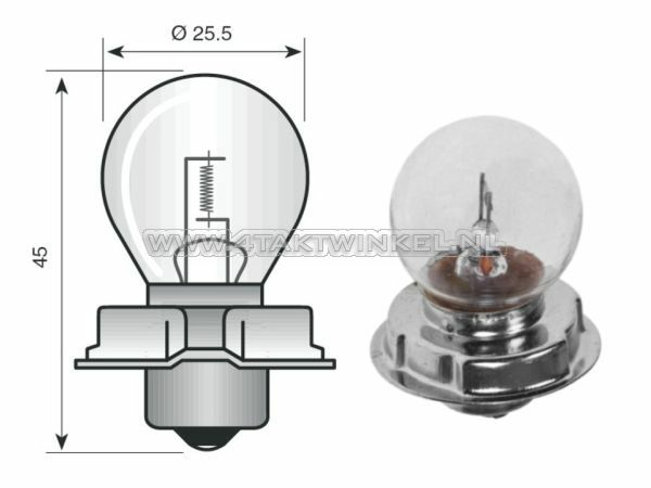 Phare P26S, 12 volts, 15 watts, e.a CB50, CY50