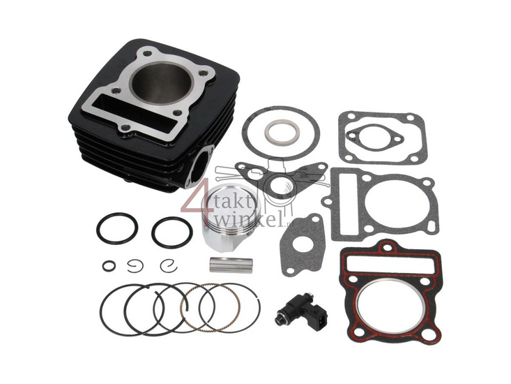 Kit de cylindre, avec piston &amp; injecteur, 85cc, Mash Euro5, noir