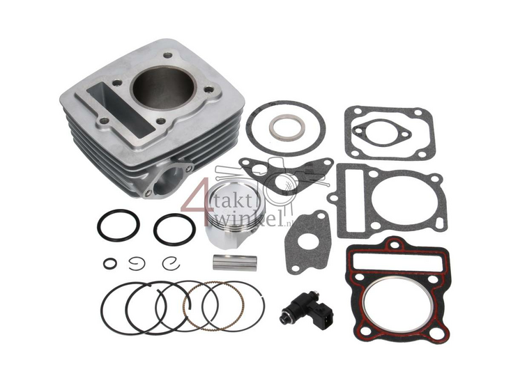 Kit de cylindre, avec piston &amp; injecteur, 85cc, Mash Euro5, argent