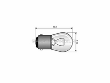 Ampoule BA15-S, simple, 12 volts, 15 watts, ampoule moyenne