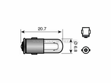 Ampoule BA7s, simple, 12 volts, 2 watts