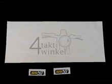 Autocollant tank striping blanc, cadre, set, convient pour SS50 K1