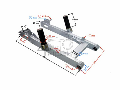 Bras oscillant, carré en acier, avec marches, convient pour C50, C70, C90, SS50, CD50