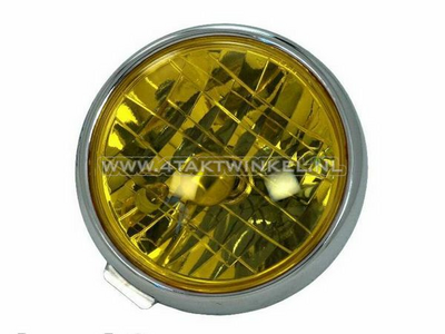 Optique de phare Dax 3 trous diamant, jaune