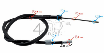 Câble de compteur 81cm, connexion trompette